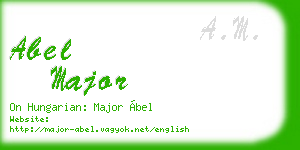 abel major business card
