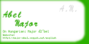 abel major business card